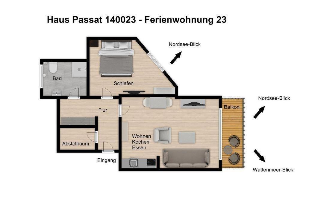 Haus Passat Ferienwohnung 23 Wangerooge Exterior photo